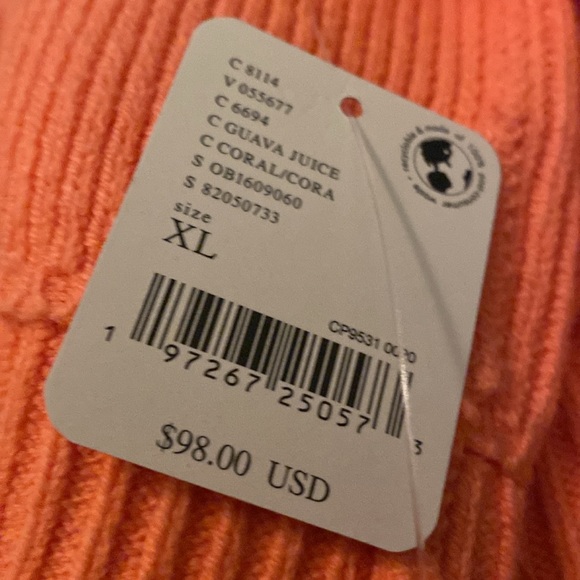 NWT Free People Easy street crop pullover XL guava juice - Picture 7 of 8